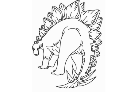 Coloriage Stegosaurus – 10doigts.fr